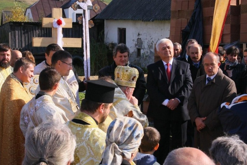 Poświęcenie kamienia węgielnego w Regietowie