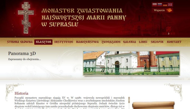 Supraski monaster znów w internecie