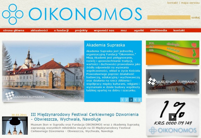 Nowa witryna Fundacji OIKONOMOS