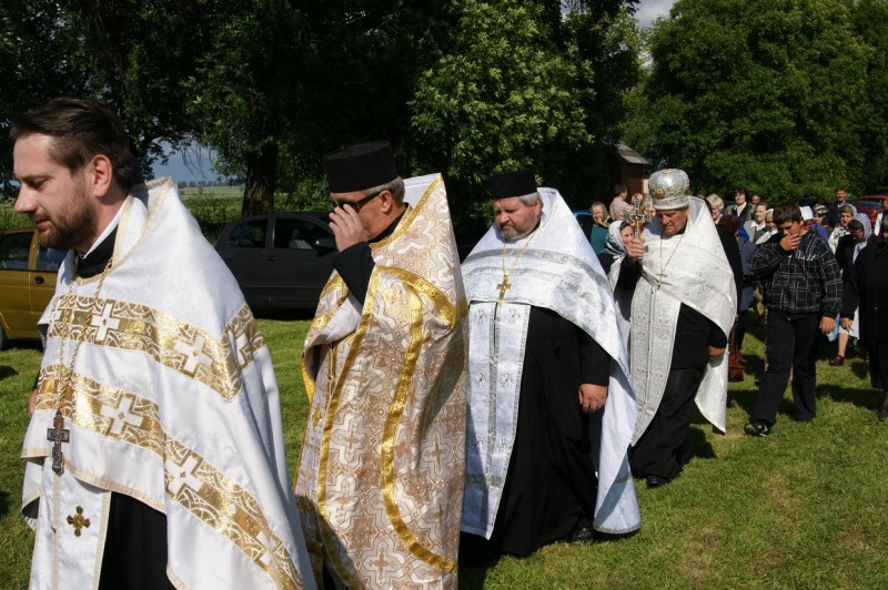 Poświęcenie krzyża w Zbuczu