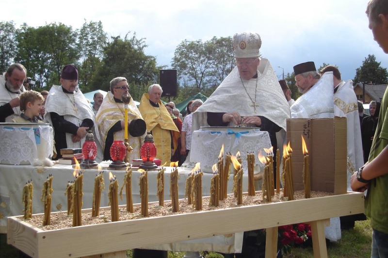 Poświęcenie krzyża w Zbuczu