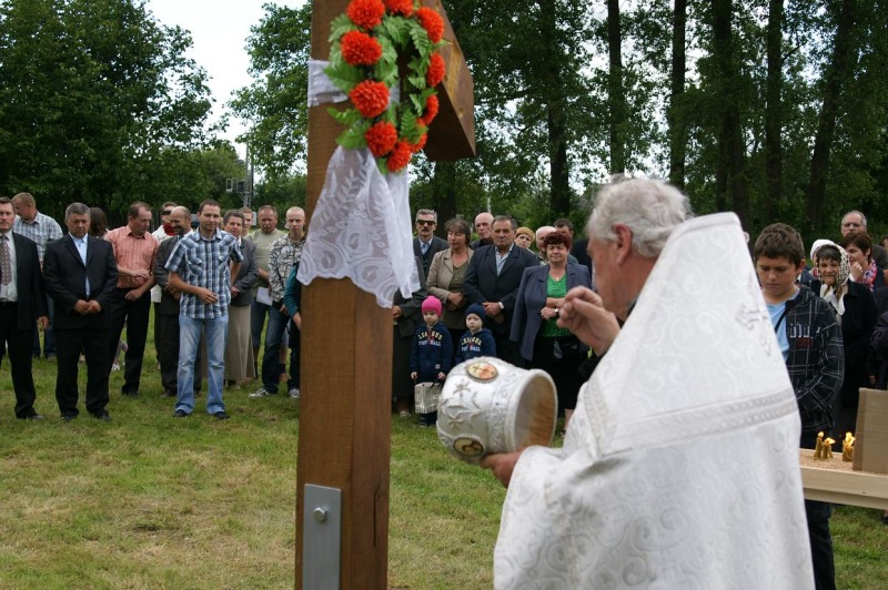 Poświęcenie krzyża w Zbuczu