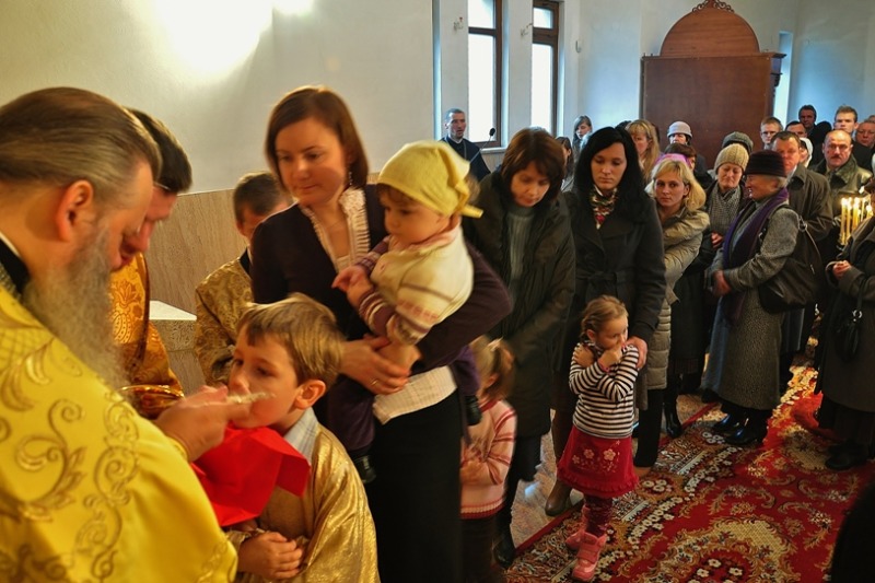 Pierwsza Boska Liturgia w nowej cerkwi