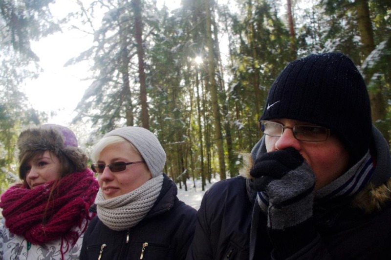Młodzież z parafii św. Jana w Białymstoku na kuligu