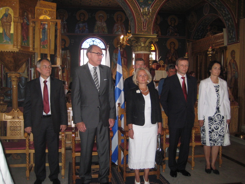Przywitanie polskiego ambasadora w Atenach