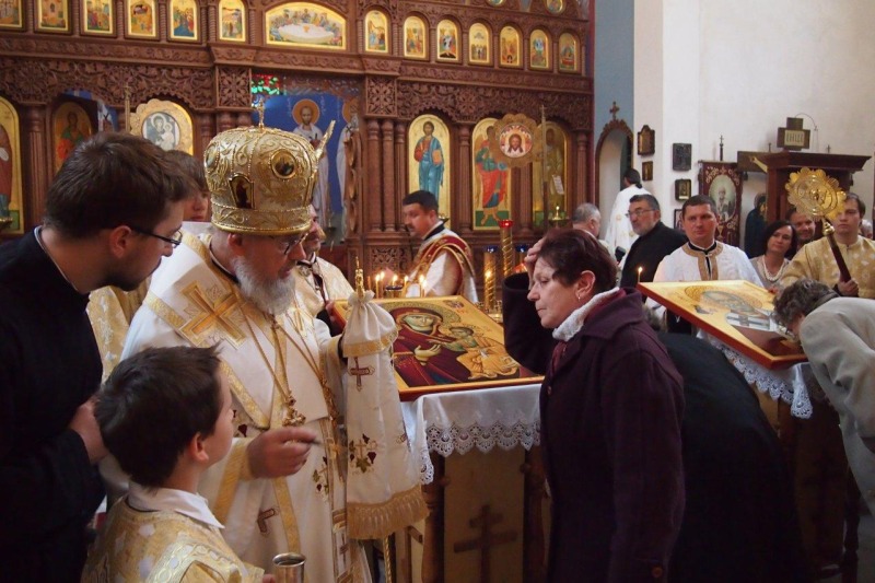 Przybycie ikon z Góry Athos do parafii w Szczecinie