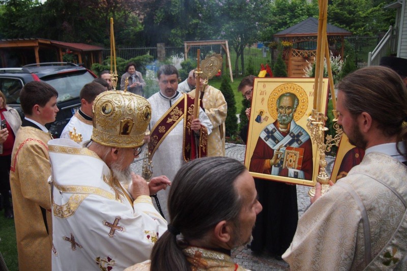 Przybycie ikon z Góry Athos do parafii w Szczecinie