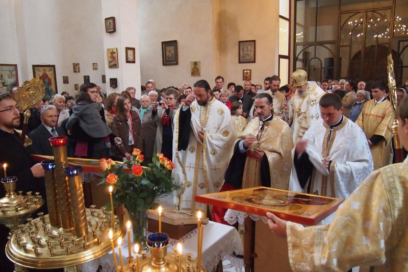 Przybycie ikon z Góry Athos do parafii w Szczecinie