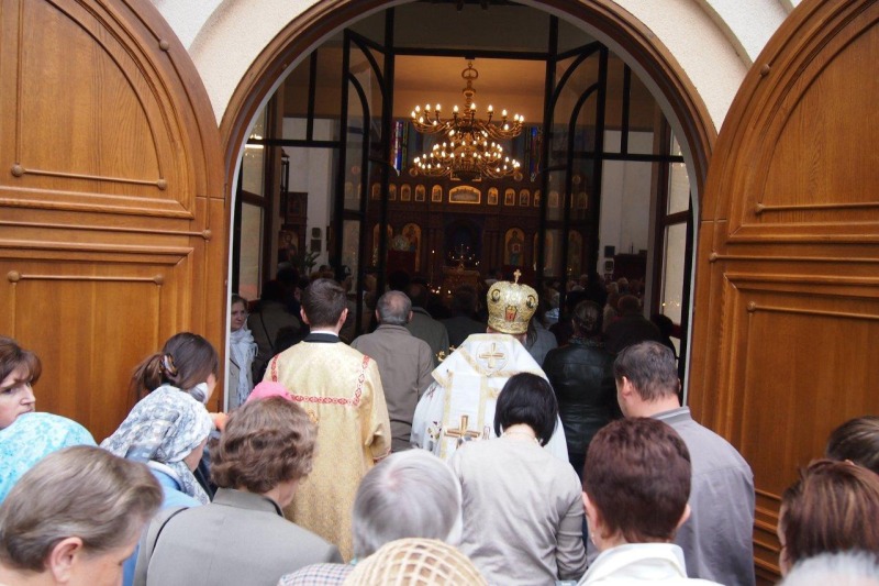 Przybycie ikon z Góry Athos do parafii w Szczecinie