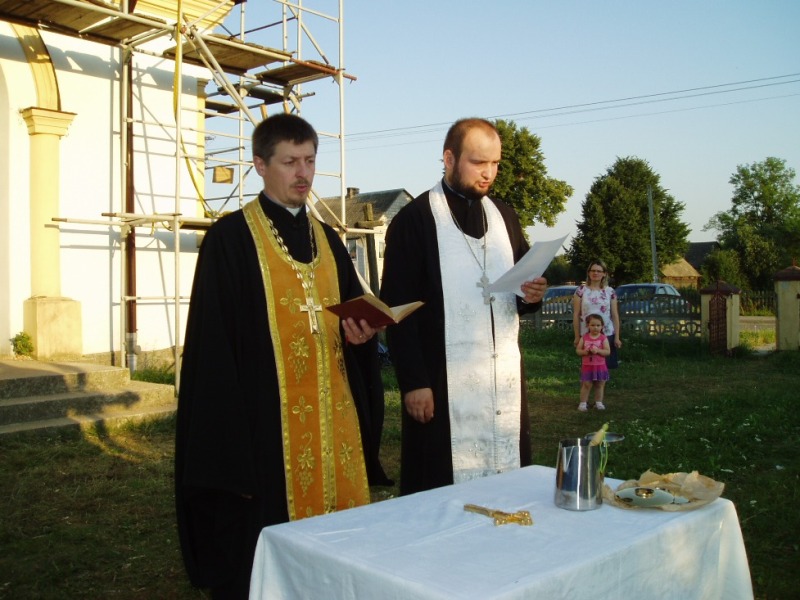 Poświęcenie krzyża w Andryjankach