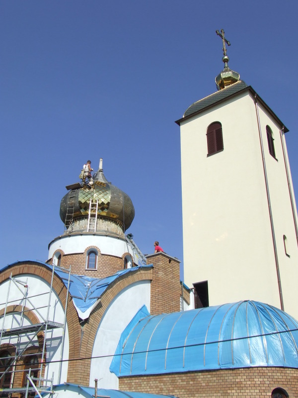 Krzyż na kopule w Biłgoraju