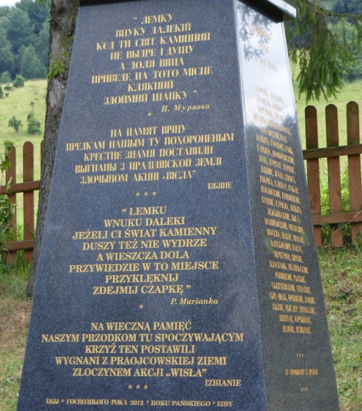 Poświęcenie krzyża pamięci w Izbach
