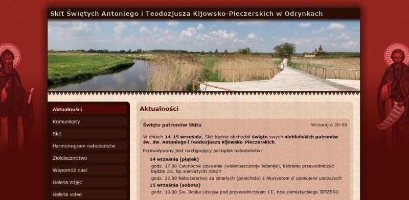 Strona internetowa skitu w Odrynkach