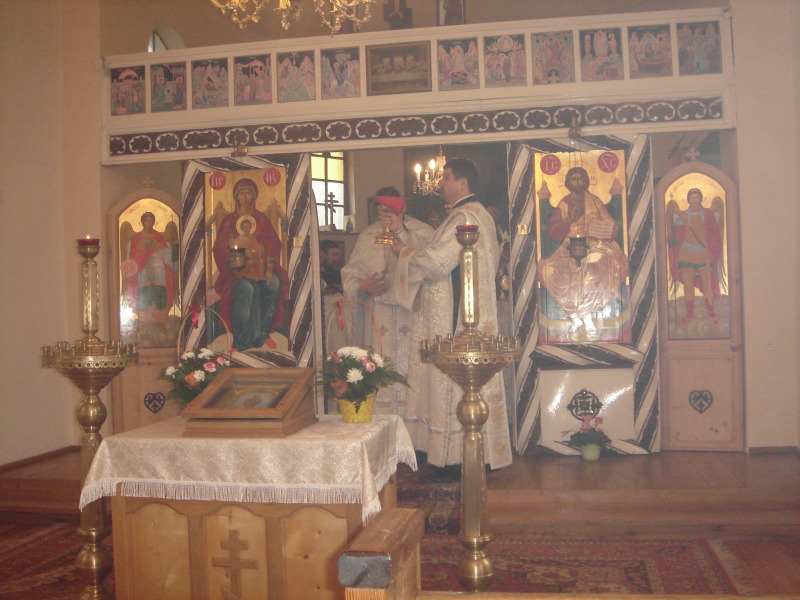 Święto w cerkwi w Lipinach