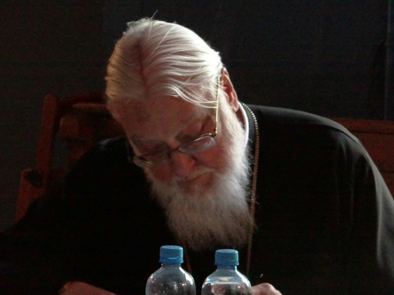 Metropolita Kallistos w kaplicy św. Grzegorza