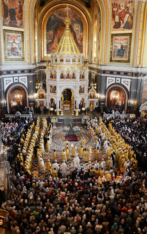Panprawosławna Boska Liturgia w Moskwie na 1025-lecie chrztu Rusi