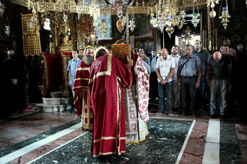 Liturgia w monasterze Watopedi
