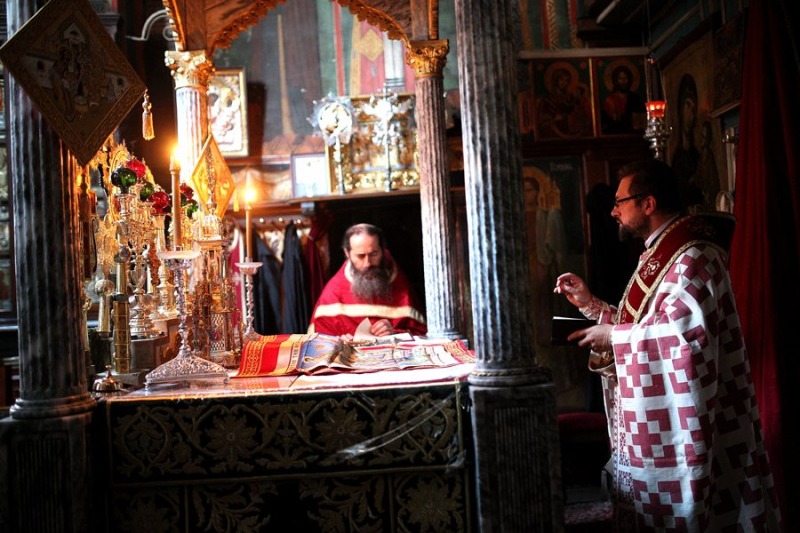 Liturgia w monasterze Watopedi