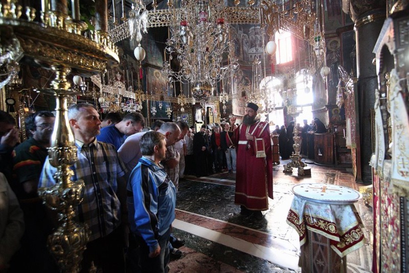 Liturgia w monasterze Watopedi