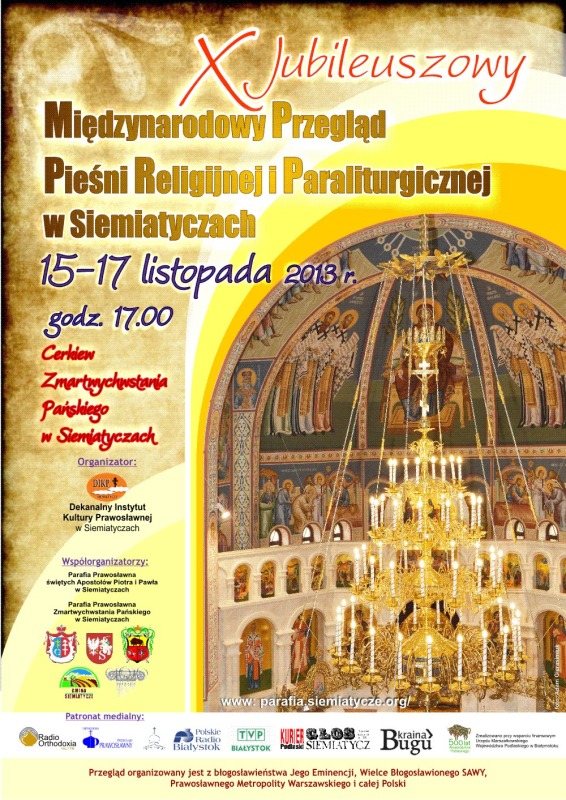 Zaproszenie na Międzynarodowy Przegląd Pieśni Religijnej i Paraliturgicznej