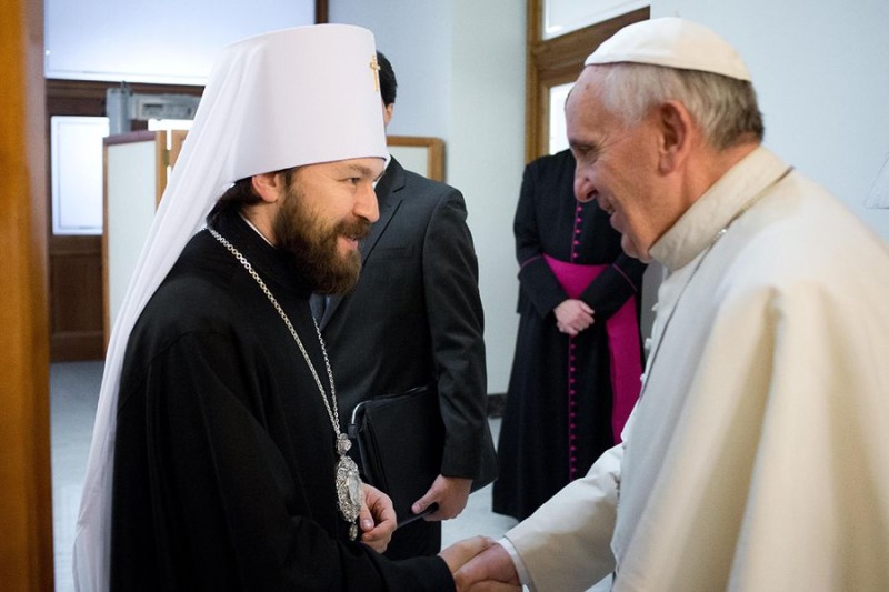 Watykan: spotkanie metropolity Hilariona z papieżem Franciszkiem