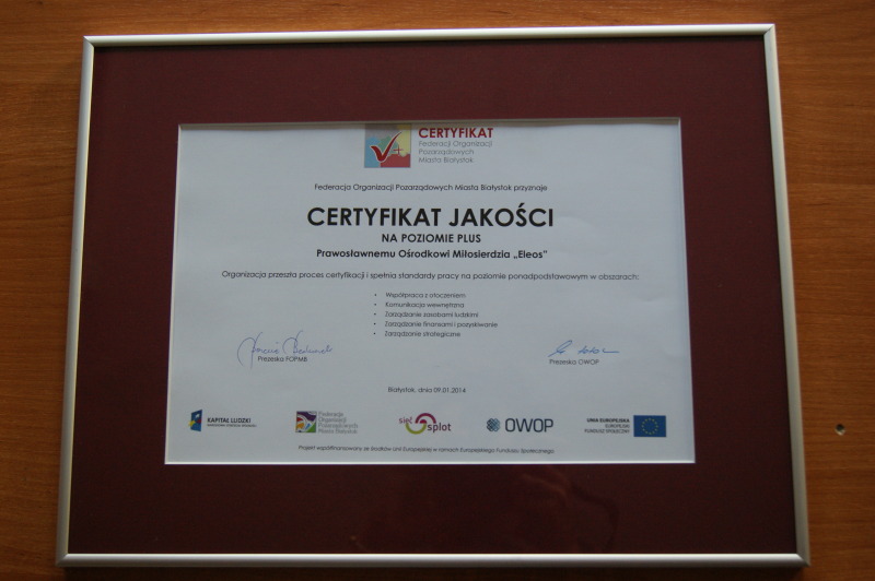 ELEOS z Certyfikatem
