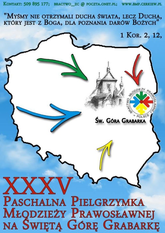 Plakat promujący XXXV Paschalną Pielgrzymkę