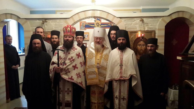 Wizyta metropolity Sawy w Monasterze w Sakach