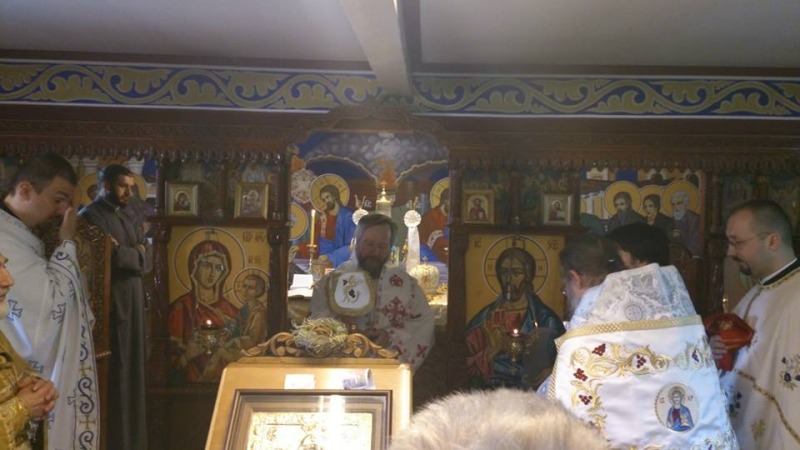 Uroczystości w serbskim monasterze Örkelljunga (Szwecja)