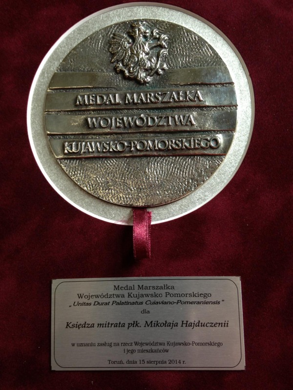 Unitas Durat Palatinatus Cuiaviano – Pomeraniensis” otrzymał ks. Mikołaj Hajduczenia