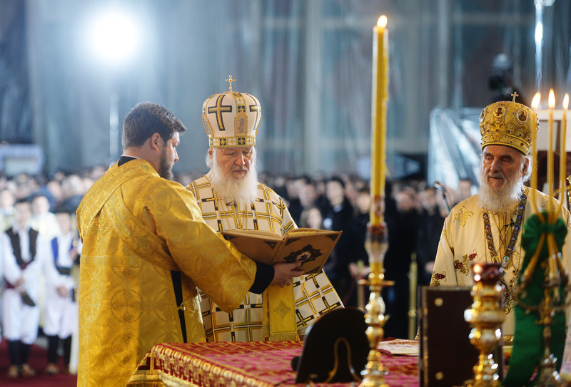Patriarchowie Ireneusz i Cyryl sprawowali Liturgię w cerkwi św. Sawy