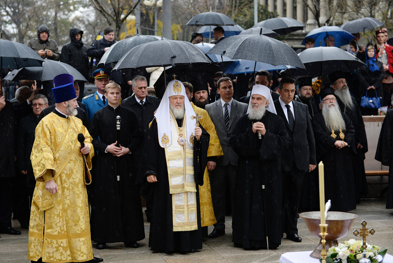 Patriarchowie Ireneusz i Cyryl sprawowali Liturgię w cerkwi św. Sawy