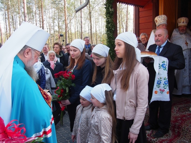 Poświęcenie odnowionej cerkwi w Opace Dużej