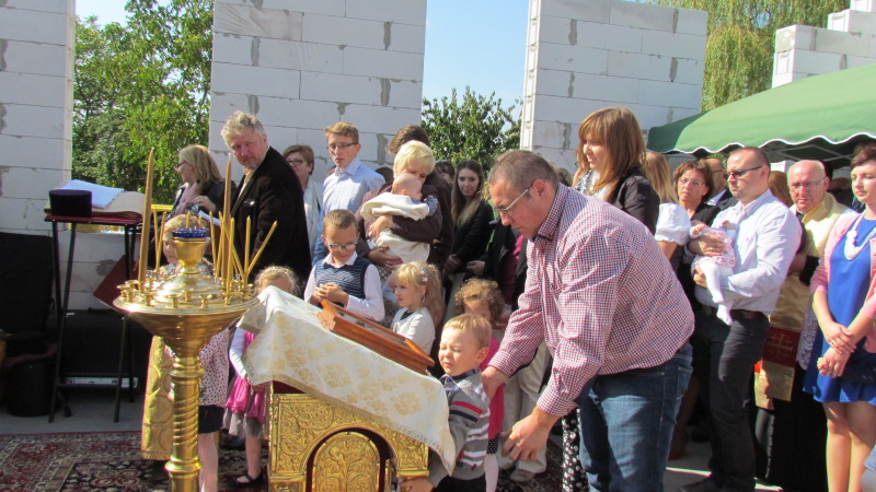 Poświęcenie kamienia węgielnego w Samborzu