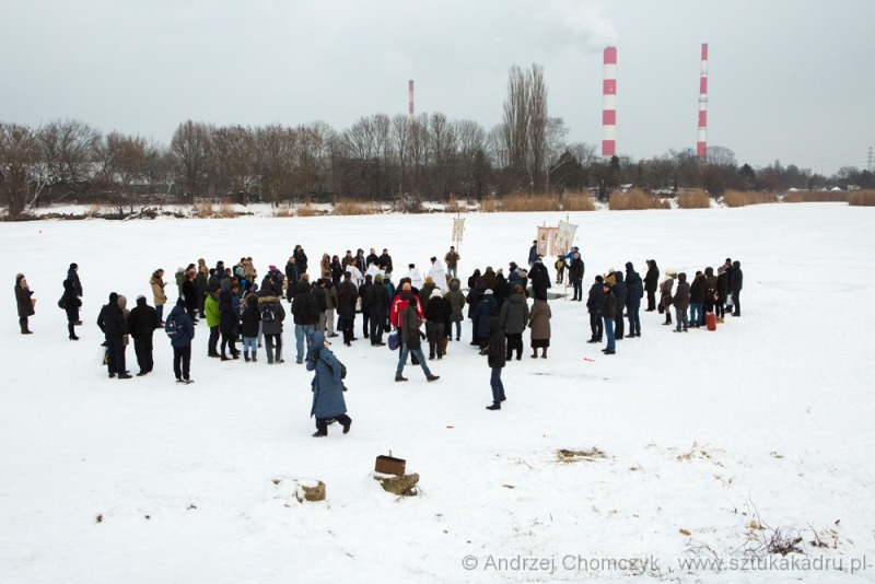 Poświęcenie wody nad Jeziorkiem Czerniakowskim