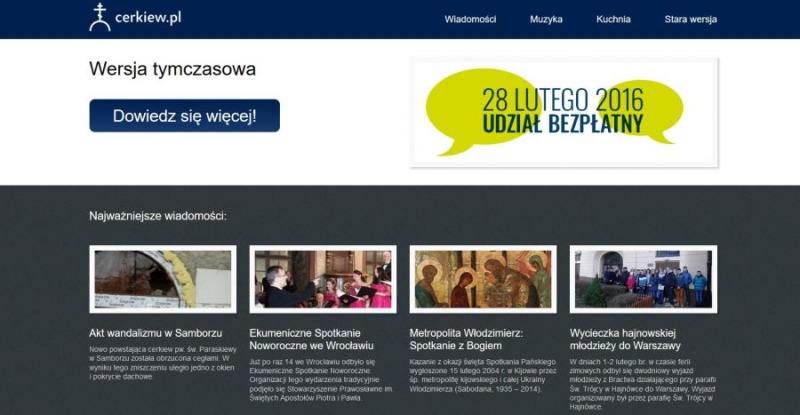 Nowy kierunek cerkiew.pl