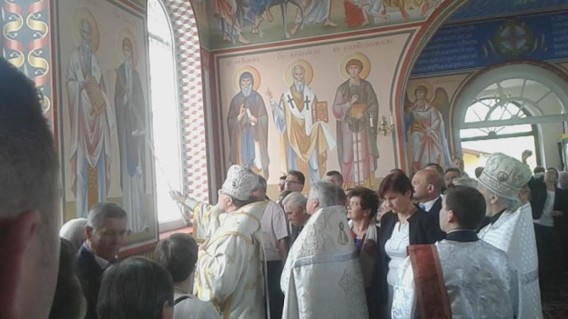 Wyświęcenie cerkwi pw. Podwyższenia Krzyża Świętego w Andryjankach