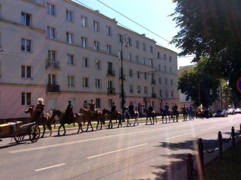Uroczystości pogrzebowe kozaków na cmentarzu prawosławnym w Lublinie 