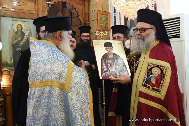 Obchody św. Józefa Damasceńskiego w chrześcijańskiej wiosce Ma'aruna pod Damaszkiem pod przewodnictwem patriarchy antiocheńskiego Jana X