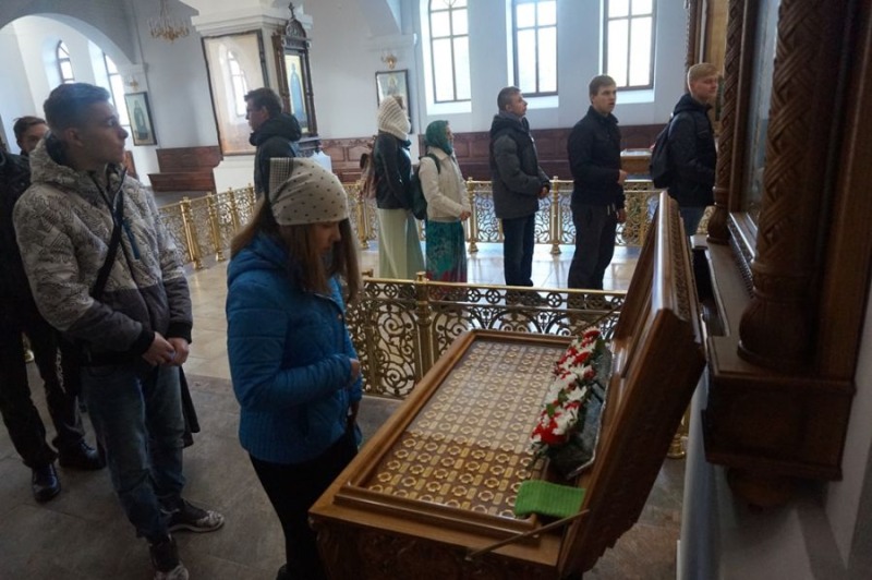 Hajnowscy uczniowie w Ławrze Poczajowskiej