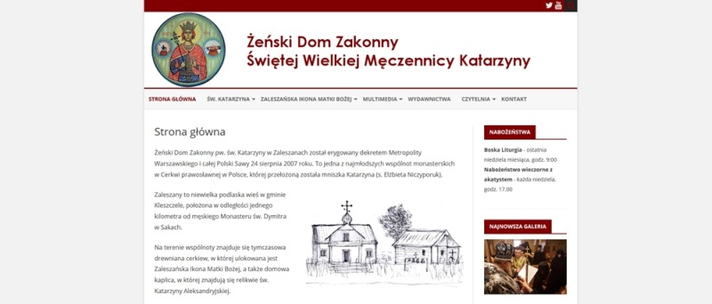 Nowa strona Żeńskiego Domu Zakonnego w Zaleszanach