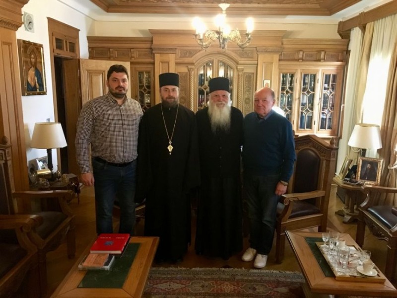 Przedstawiciele bractwa na św. Górze Athos