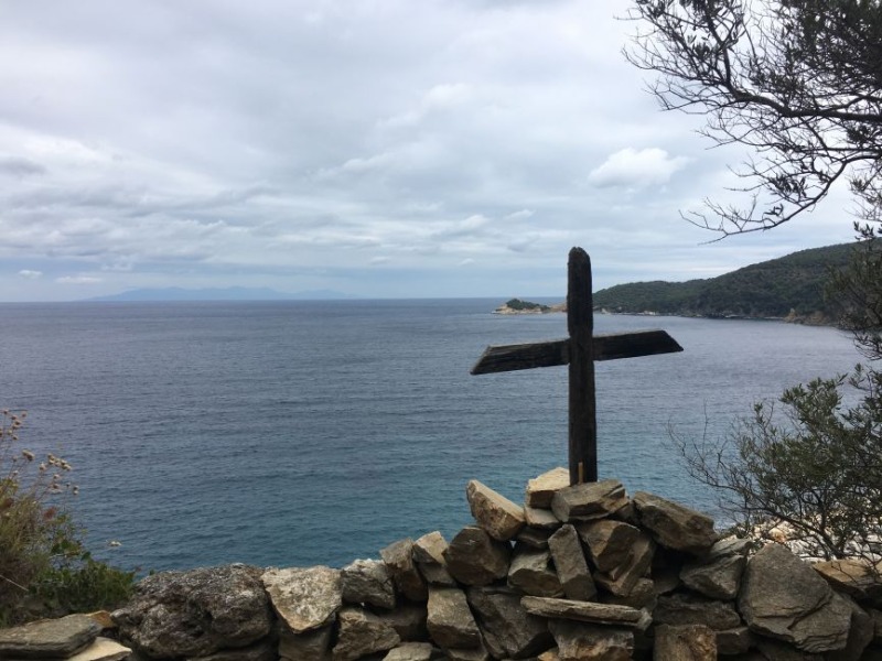 Przedstawiciele bractwa na św. Górze Athos