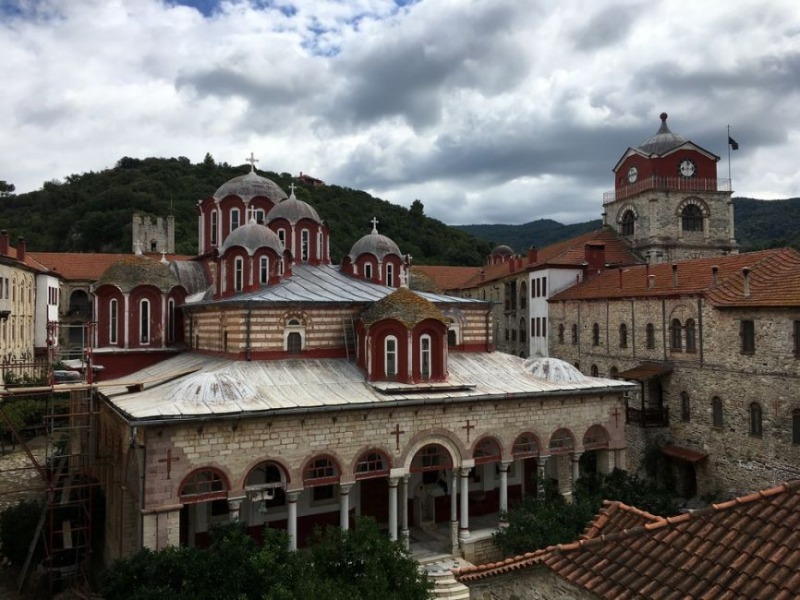 Przedstawiciele bractwa na św. Górze Athos
