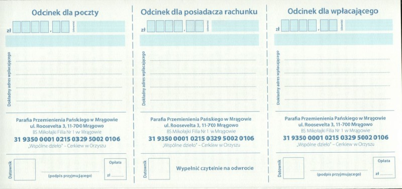 Akcja „Wspólne dzieło”. Parafia w Orzyszu
