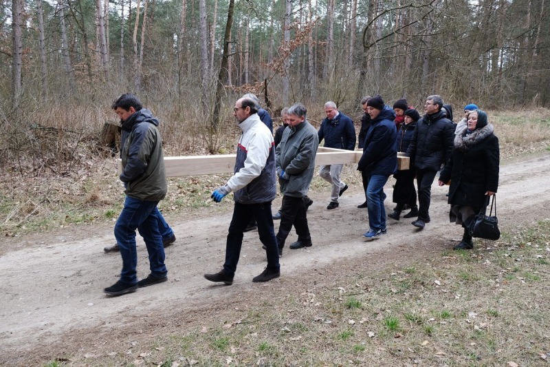 Poświęcenie krzyża na Grabarce