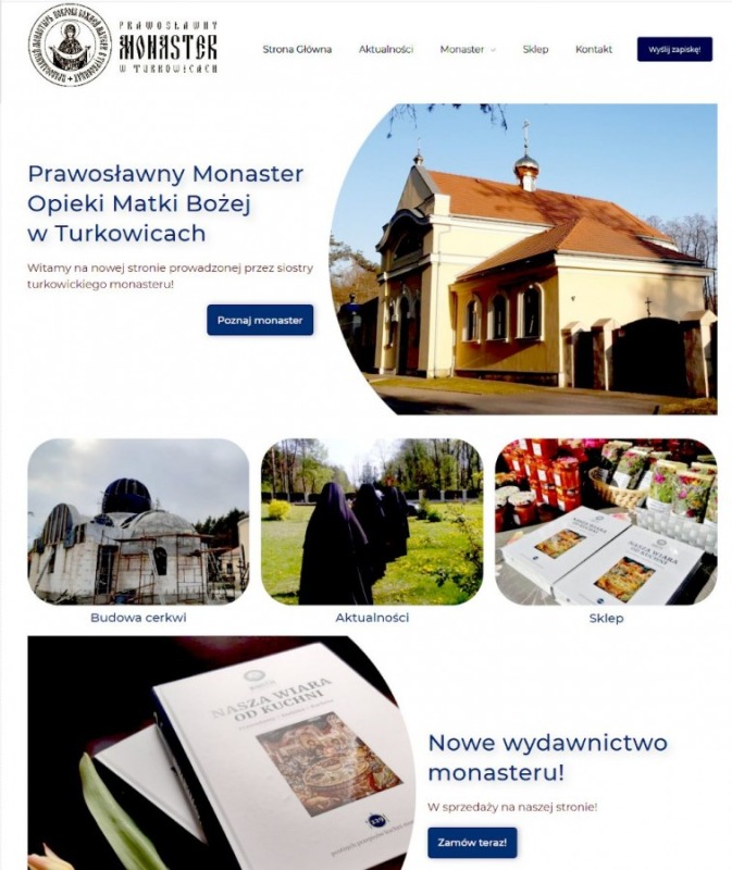 Nowa strona internetowa monasteru w Turkowicach