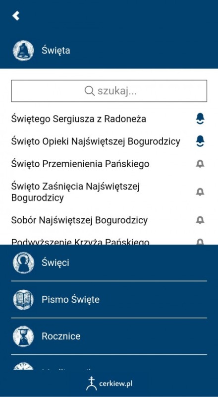 Aplikacja z Kalendarzem Cerkiewnym