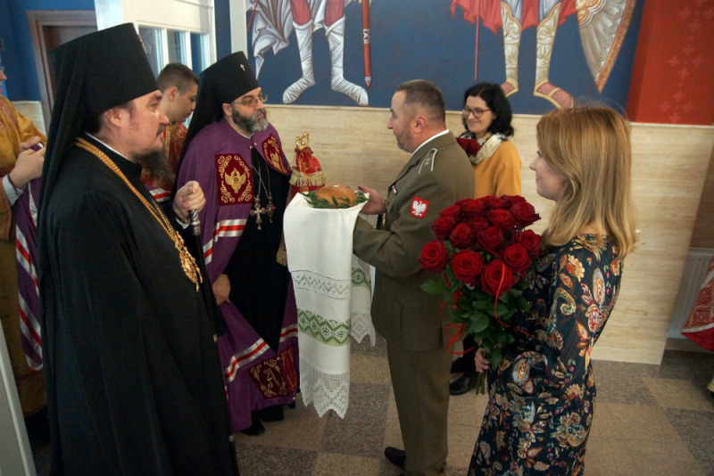 Małe poświęcenie wojskowej cerkwi w Białymstoku