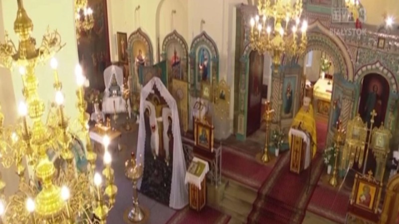 Liturgia prawosławna z cerkwi w Białowieży